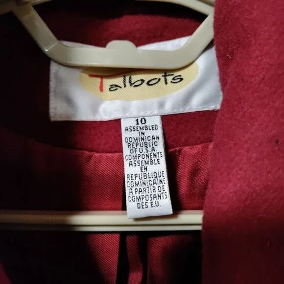 Talbots VTG Gloverall English Country Side Wool Duffle Coat Barbiecore Womens 10 - Picture 3 of 15